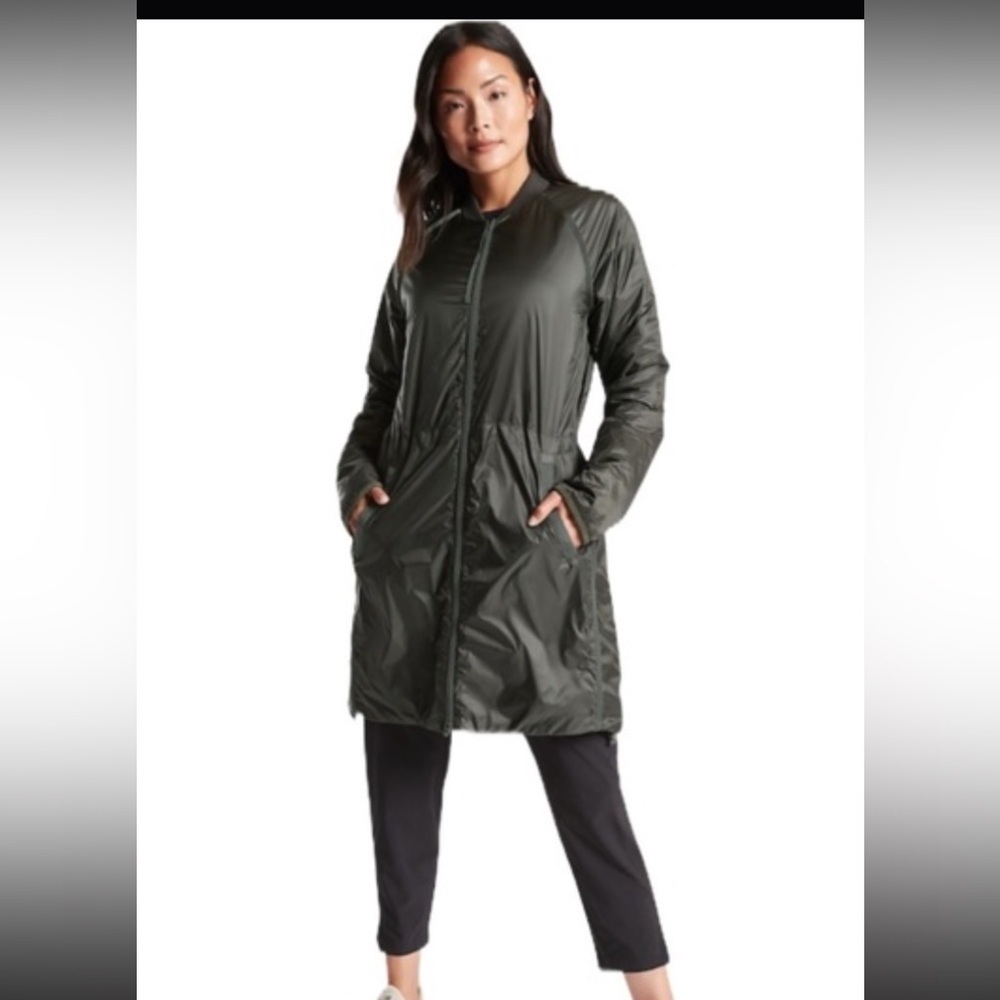 Athleta Summit Parka Jacket Black Xxs